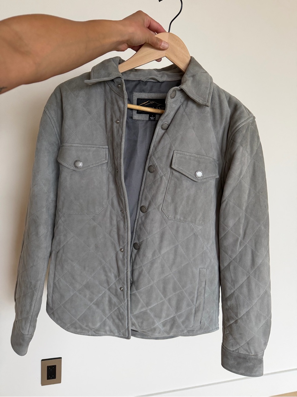 Men’s Small Overland Suede Sweater Button Up